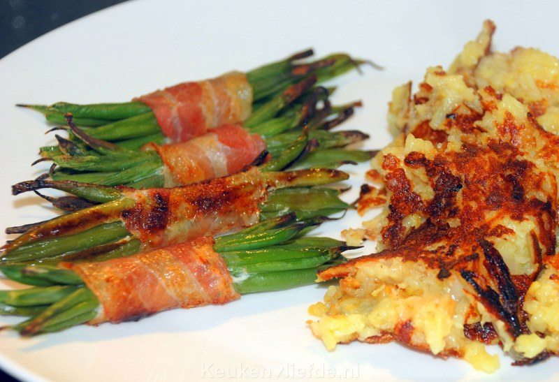 Haricots verts met katenspek Haricots verts met katenspek