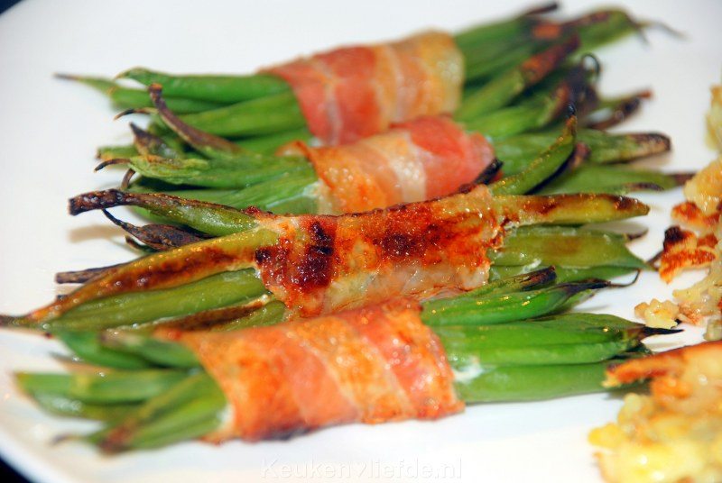Haricots verts met katenspek Haricots verts met katenspek