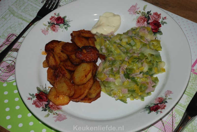 Prei in ham kaassaus Prei in ham kaassaus