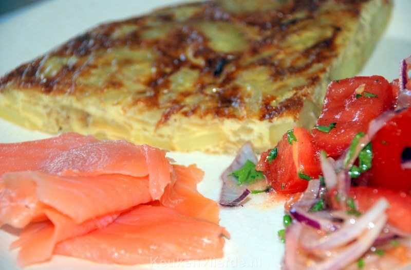 Spaanse aardappeltortilla Spaanse aardappeltortilla