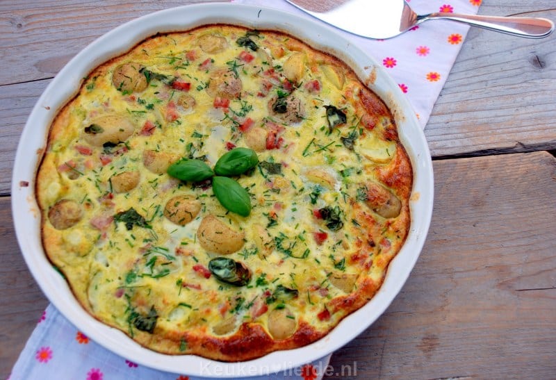 Italiaanse frittata met witte asperges Italiaanse frittata met witte asperges