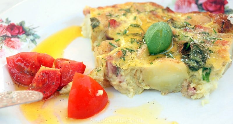 Italiaanse frittata met witte asperges Italiaanse frittata met witte asperges