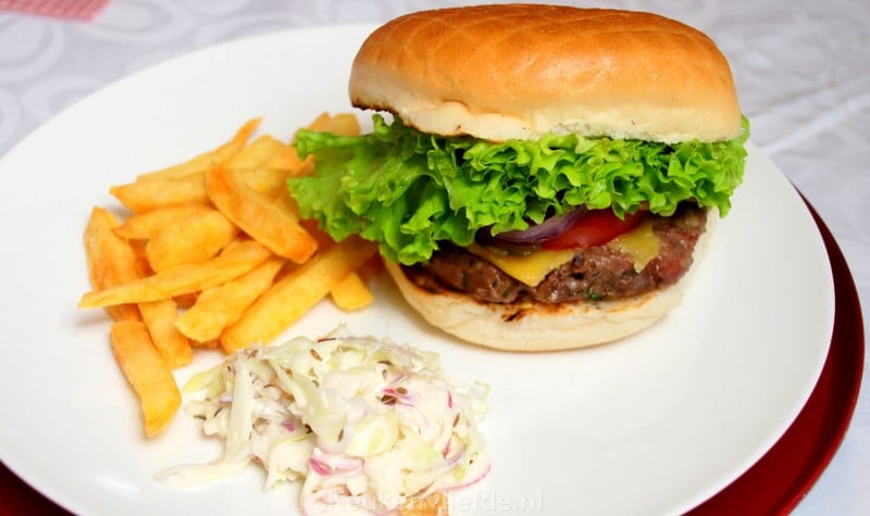 Broodje hamburger van Black Angus ribeye
