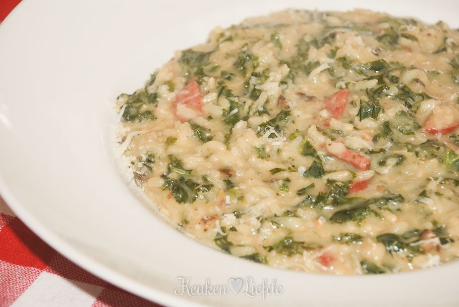Boerenkoolrisotto met Parmezaan Boerenkoolrisotto met Parmezaan