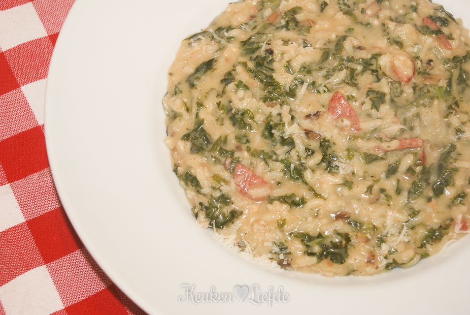 Boerenkoolrisotto met Parmezaan Boerenkoolrisotto met Parmezaan