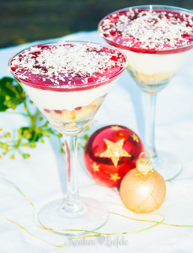 Trifleglaasjes: supermakkelijk kerstdessert! Trifleglaasjes: supermakkelijk kerstdessert!