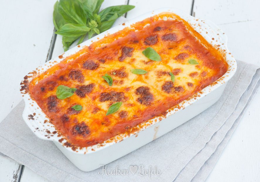Gegratineerde mozzarella-gnocchi