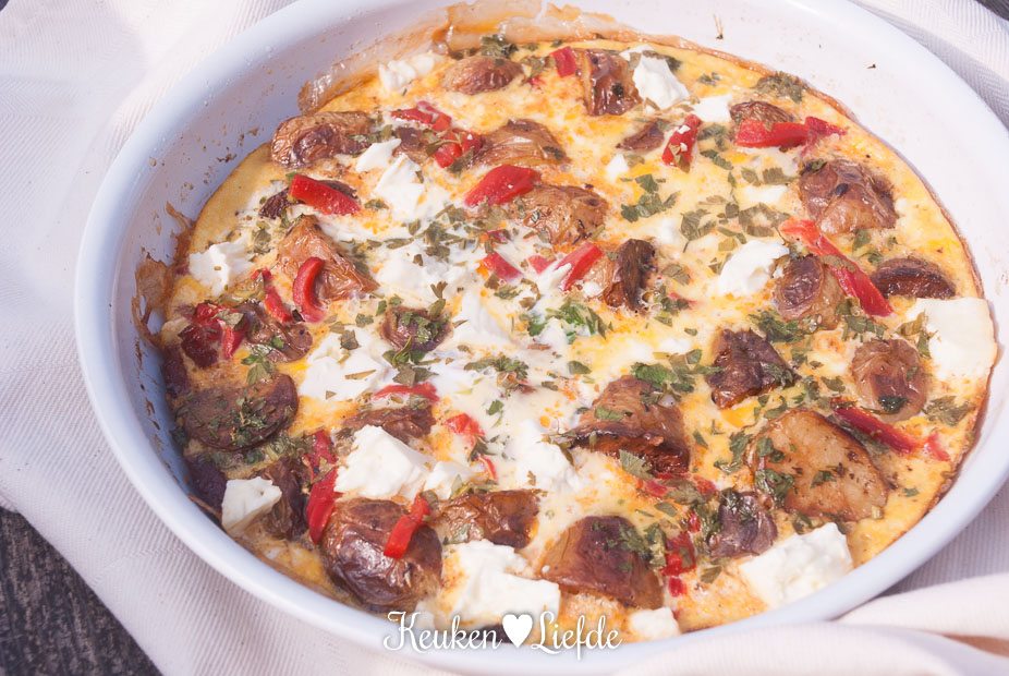 Kliekjesfeest: aardappeltortilla met chorizo en feta
