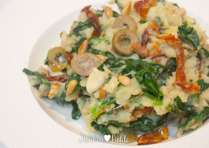 Italiaanse spinaziestamppot Italiaanse spinaziestamppot