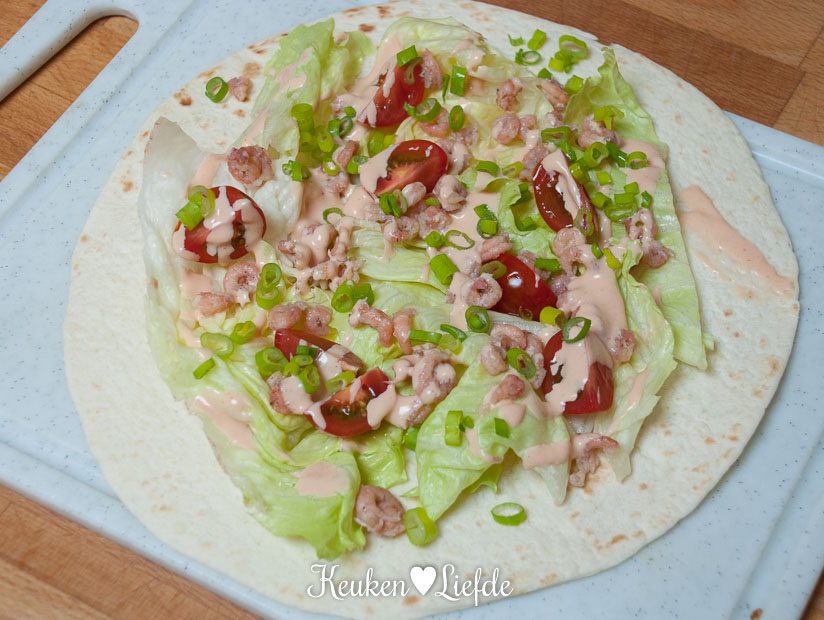 Lunchwrap met Hollandse garnaal Lunchwrap met Hollandse garnaal
