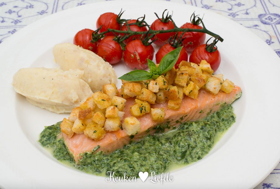 Zalm ovenschotel met spinazie Boursin Zalm ovenschotel met spinazie Boursin