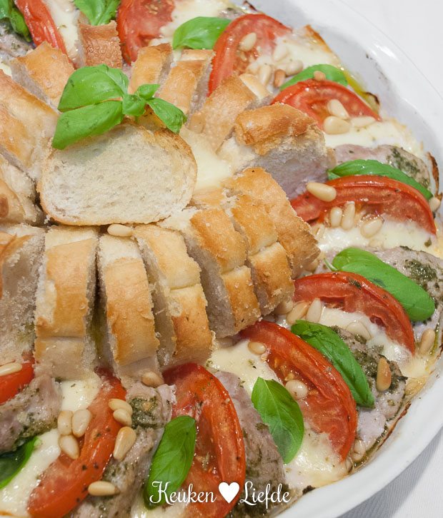 Spijs & Wijn: varkenshaas caprese Spijs & Wijn: varkenshaas caprese