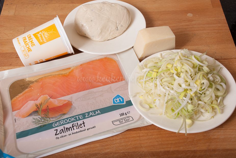 Flammkuchen met prei en zalm-8181