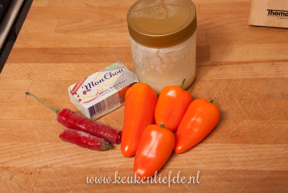 Oranje paprika met roomkaas-0489