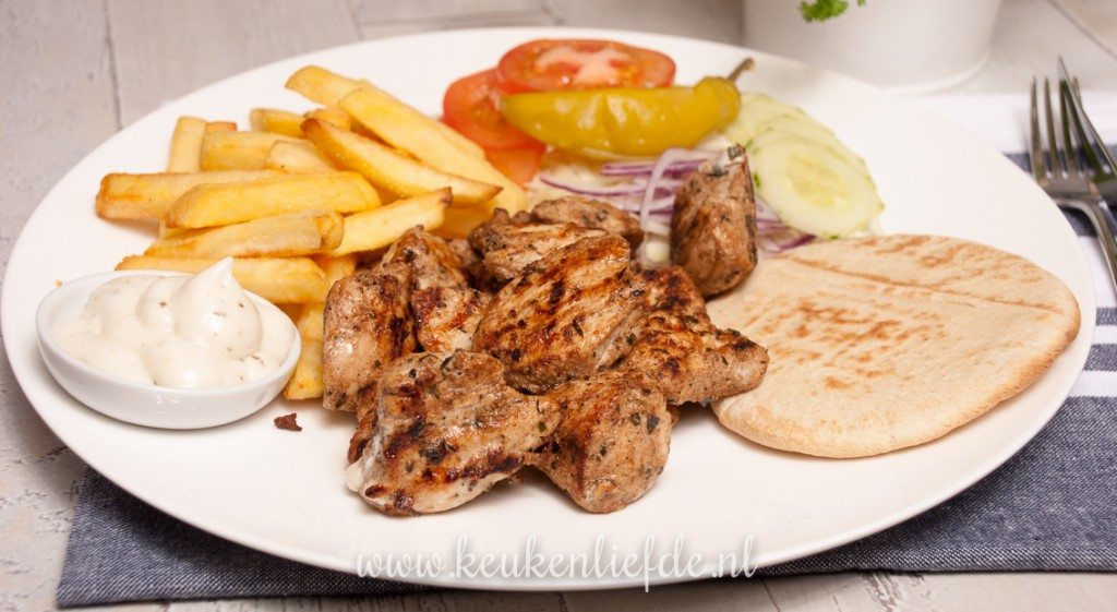 Kip kebab schotel Kip kebab schotel