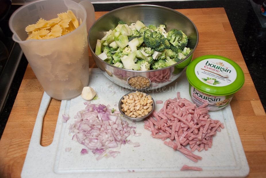 Pasta Boursin met ham en broccoli Pasta Boursin met ham en broccoli
