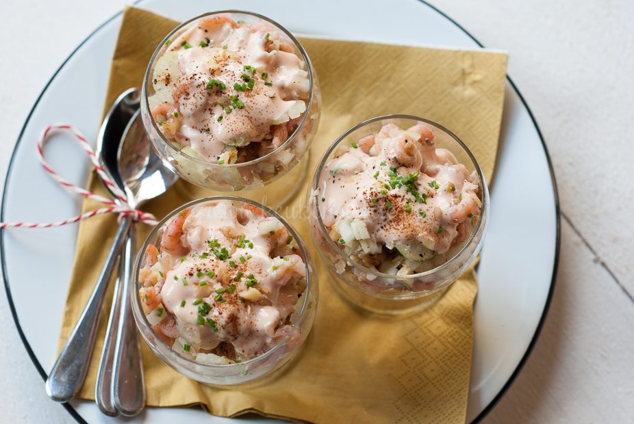 Garnalencocktail met appel Garnalencocktail met appel