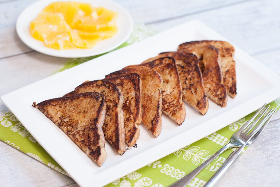 Glutenvrije wentelteefjes met kardemom en sinaasappel Glutenvrije wentelteefjes met kardemom en sinaasappel