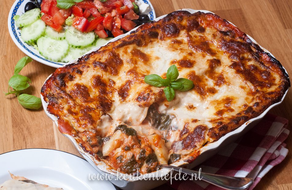 Lasagne met kip en spinazie Lasagne met kip en spinazie