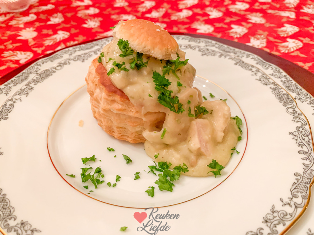Pasteitjes met zelfgemaakte kippenragout