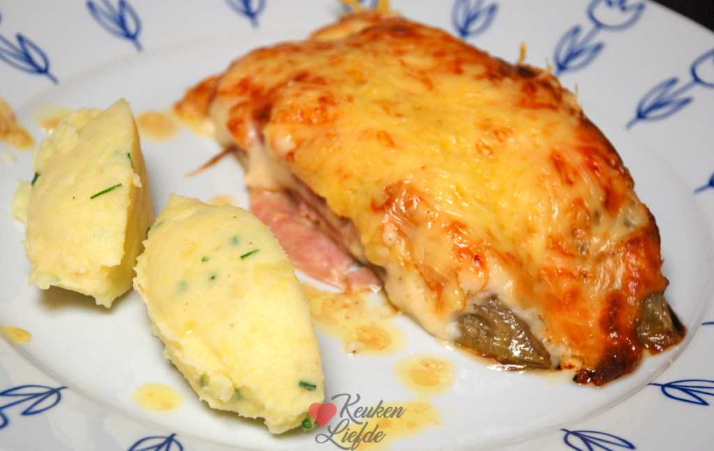 Witlof met ham en kaas uit de oven