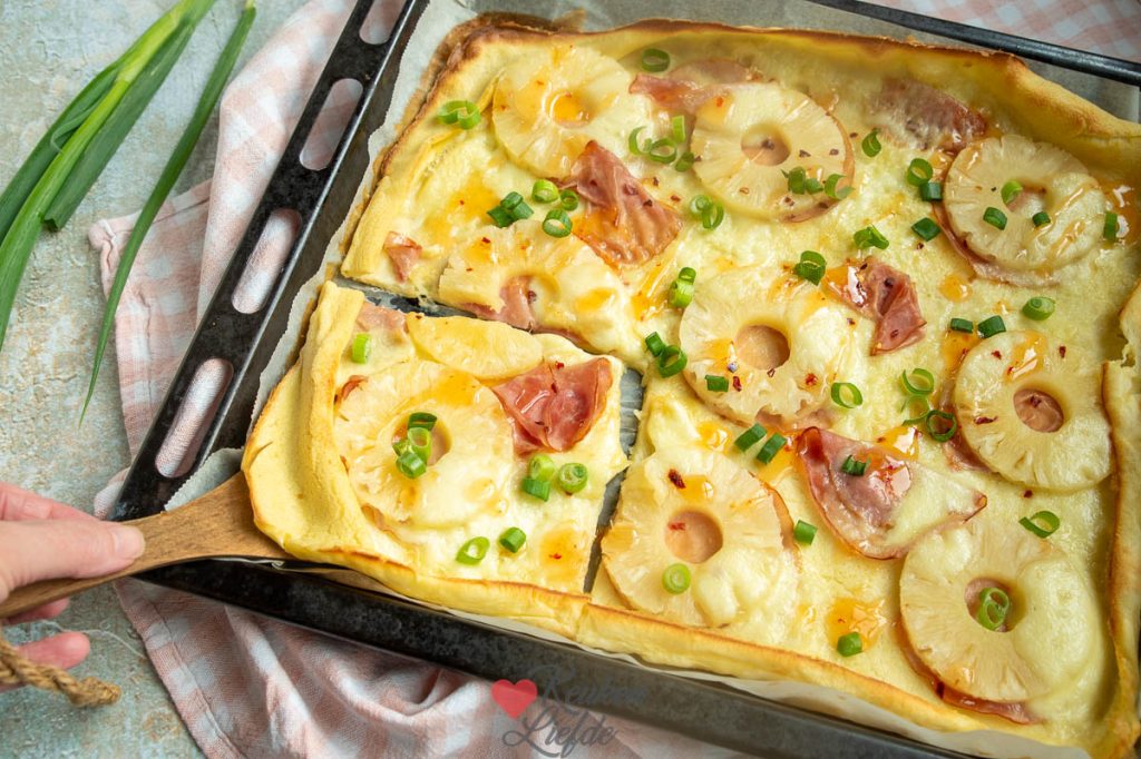 Pannenkoek Hawaï van het bakblik