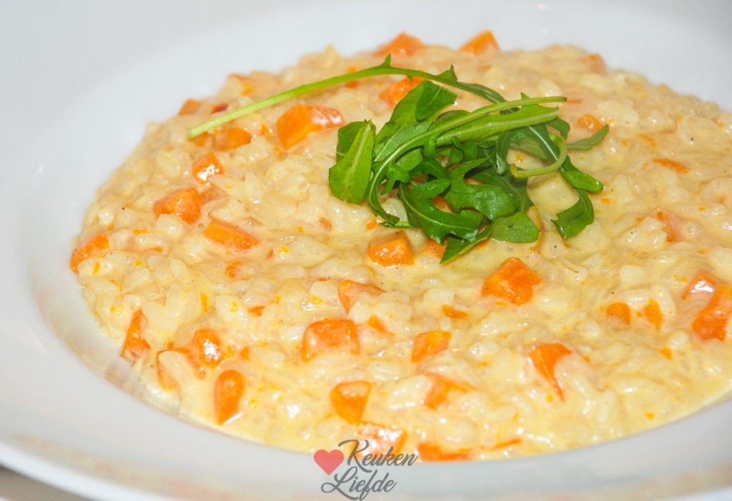 Pompoenrisotto met mascarpone en parmezaan