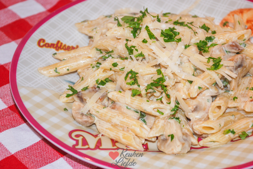Penne met champignonroomsaus