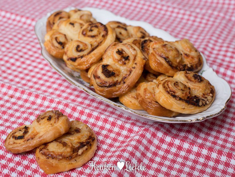 Hartige pesto-kaasvlinders