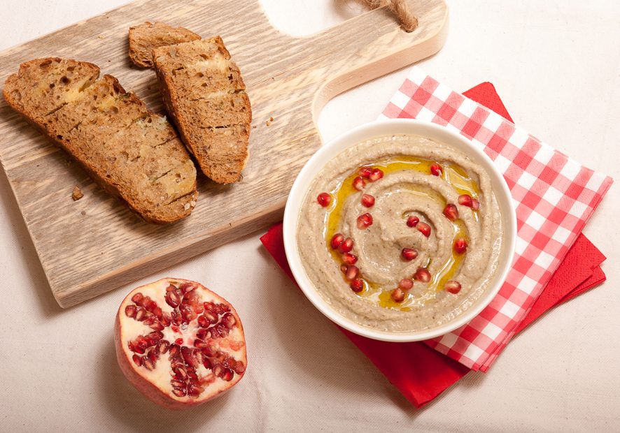 Aubergine-yoghurtdip Aubergine-yoghurtdip