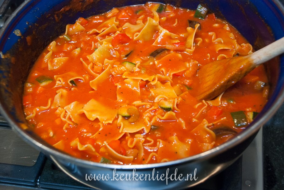 Zelfgemaakte lasagnette