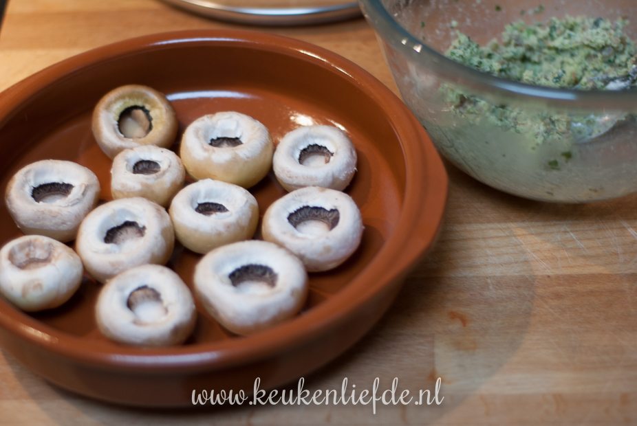 Gevulde champignons uit de oven