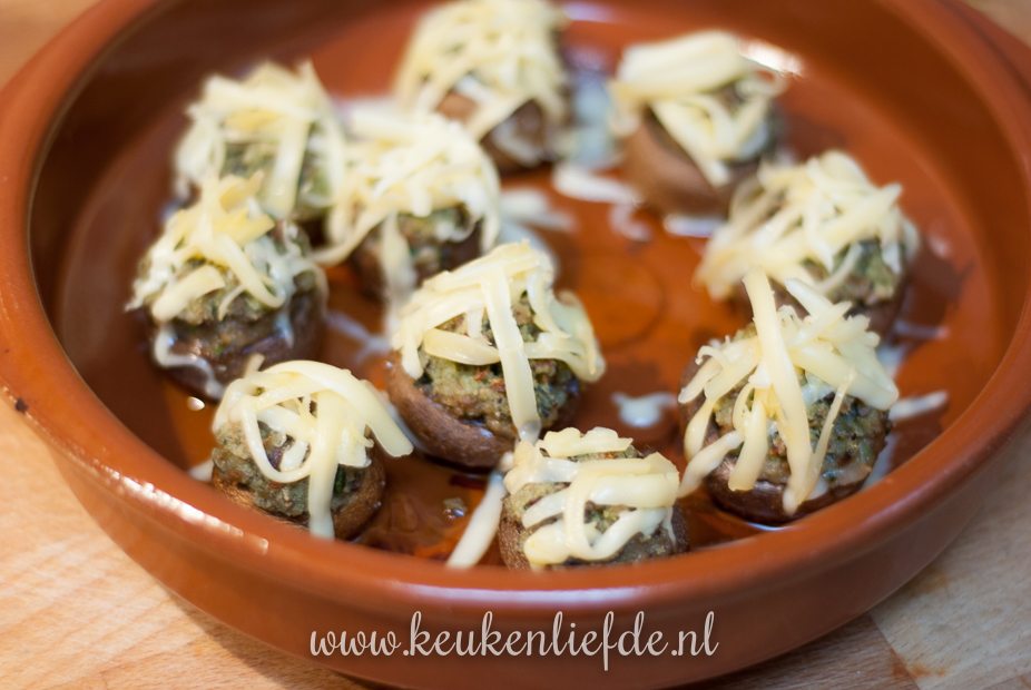 Gevulde champignons uit de oven