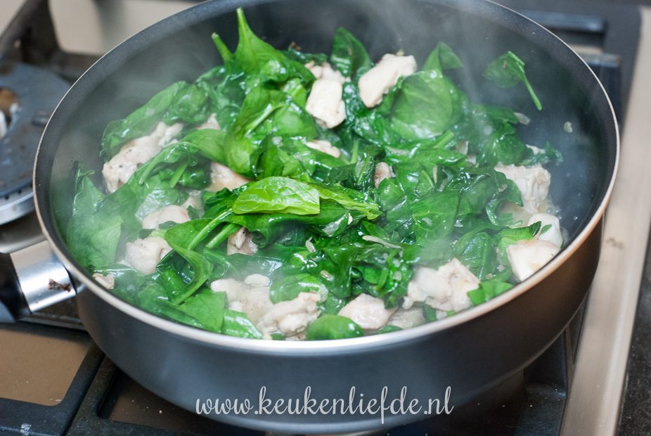 Lasagne met kip en spinazie
