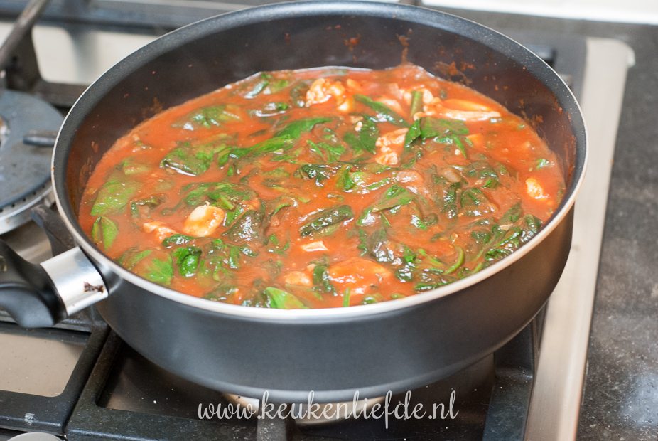 Lasagne met kip en spinazie