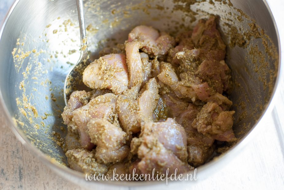 Risotto met kip, pesto en spinazie