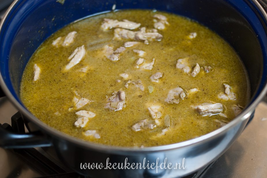 Risotto met kip, pesto en spinazie