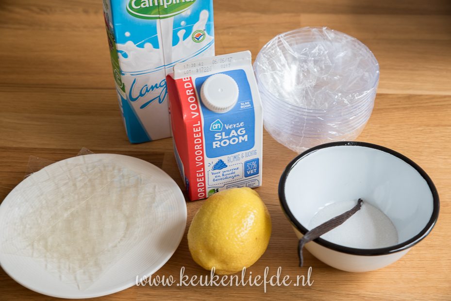 Panna cotta met rodevruchtensaus Panna cotta met rodevruchtensaus