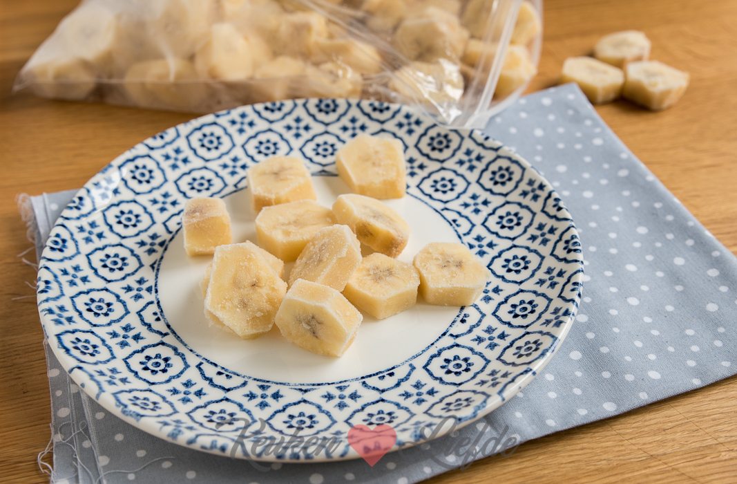Gezonde snack: bevroren banaan! Gezonde snack: bevroren banaan!
