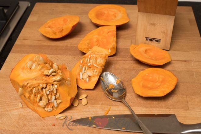 Snij de pompoen