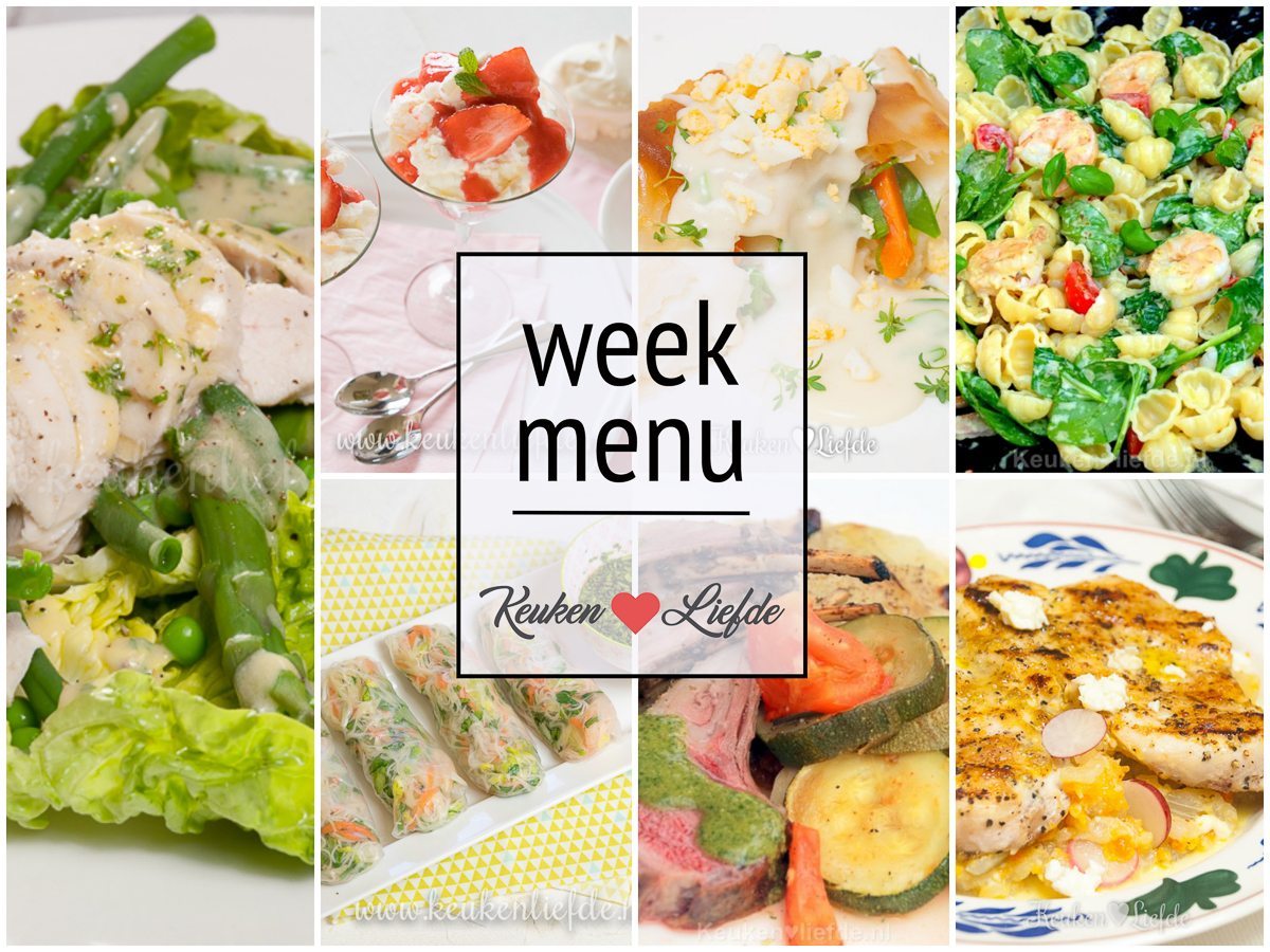 Weekmenu #7 - Vier de lente! Weekmenu #7 - Vier de lente!