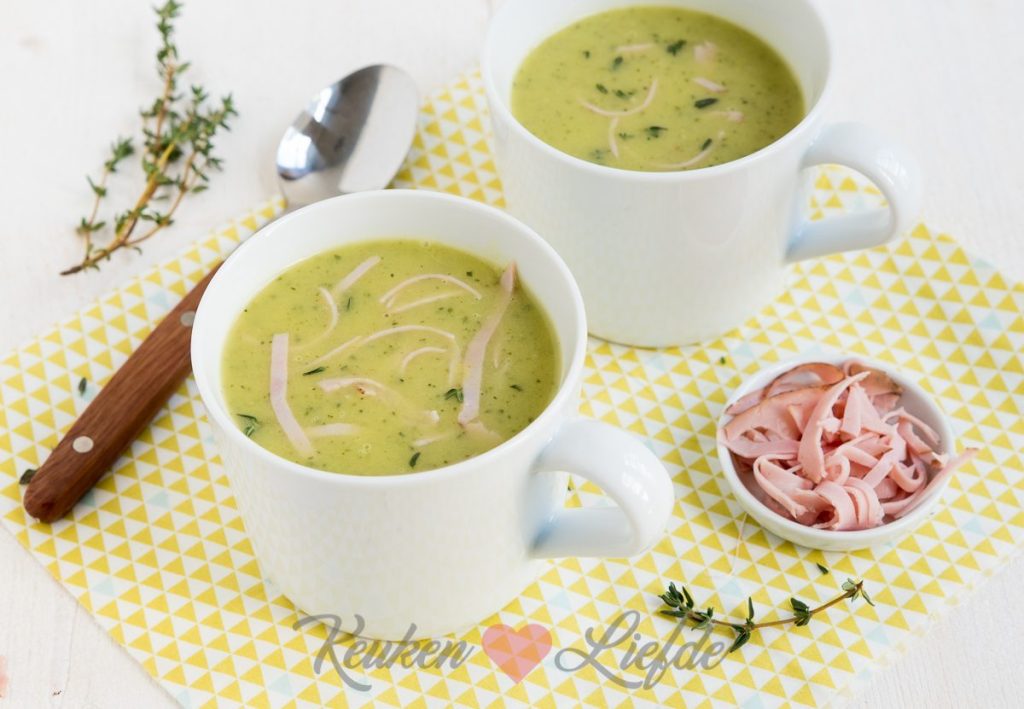 Courgettesoep met ham
