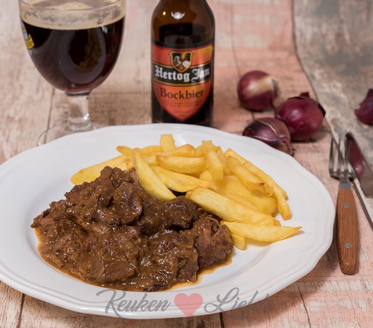 Stoofvlees in biersaus (uit de slowcooker)