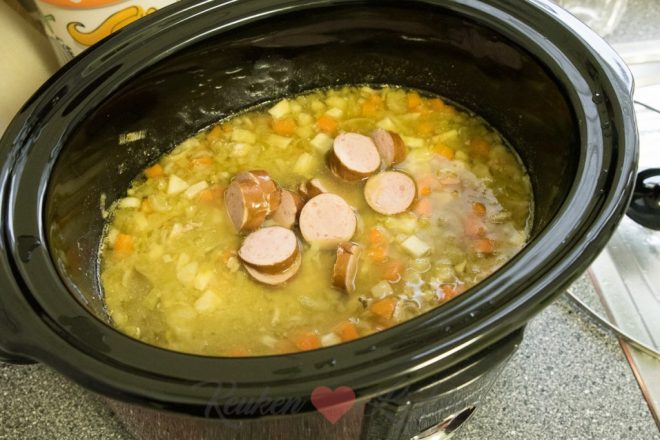 Verwarm de rookworst