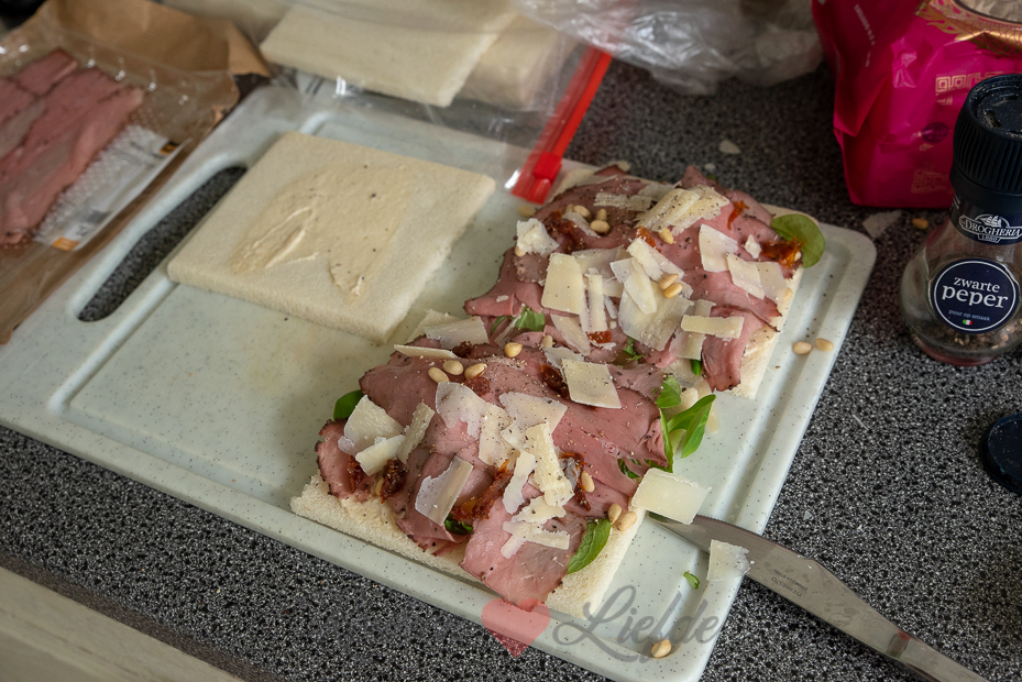 Sandwich met rosbief en truffelmayonaise Sandwich met rosbief en truffelmayonaise