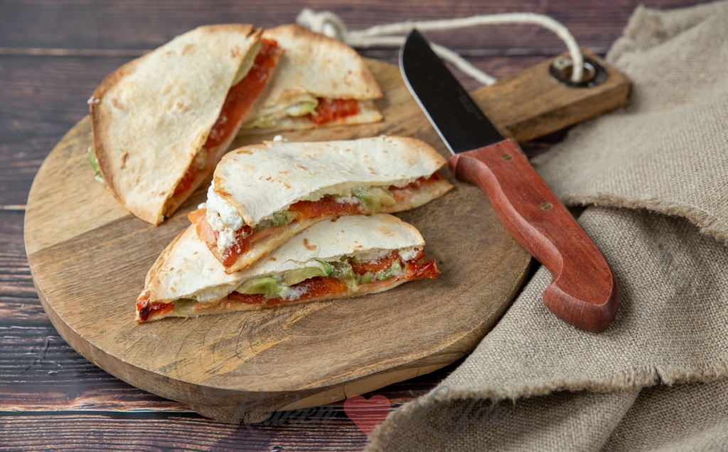 Gerookte zalm quesadilla