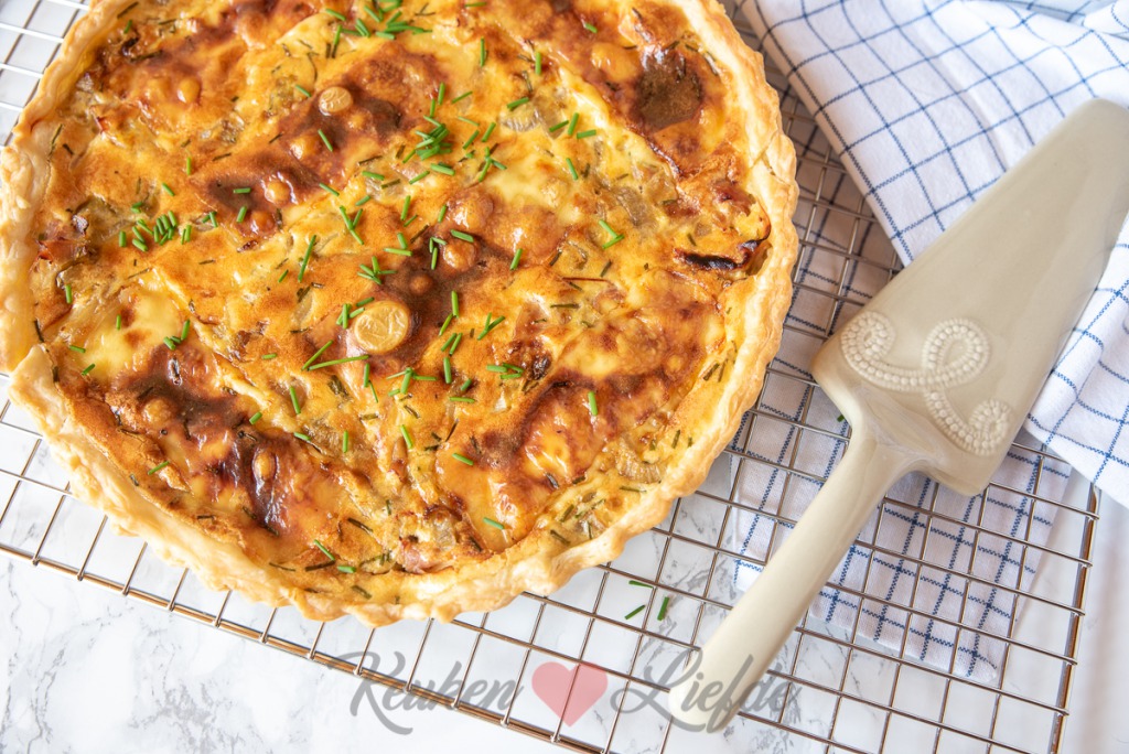 Witlofquiche met ham en kaas uit Koken met KeukenLiefde