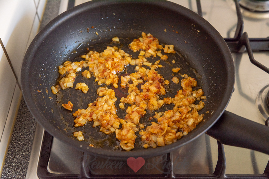 Bladerdeeg loempia met ham