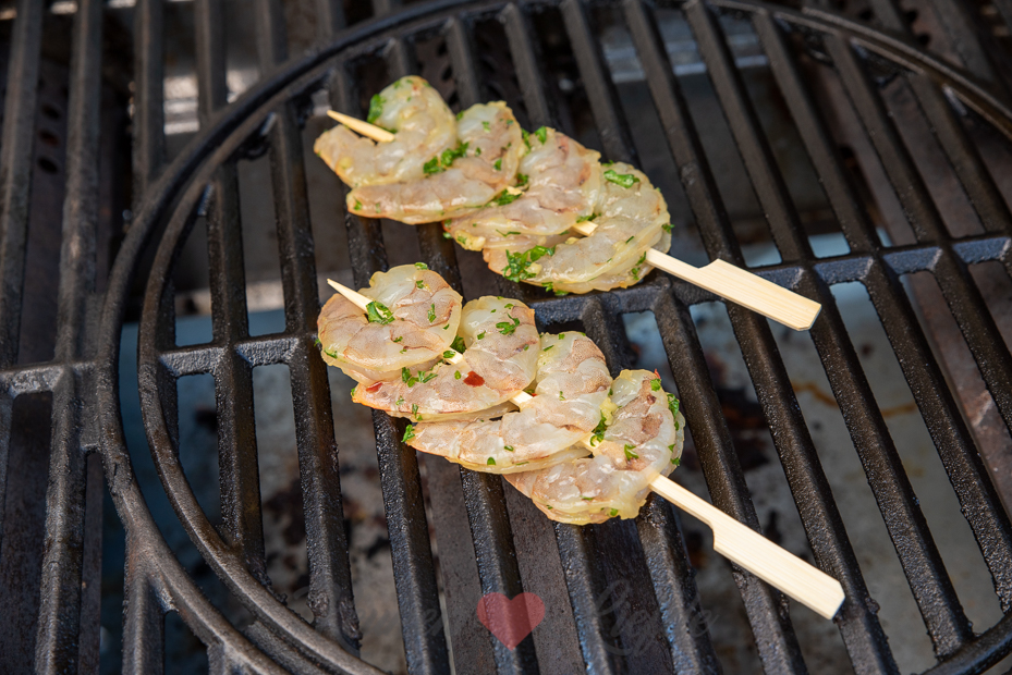 Garnalenspies van de barbecue
