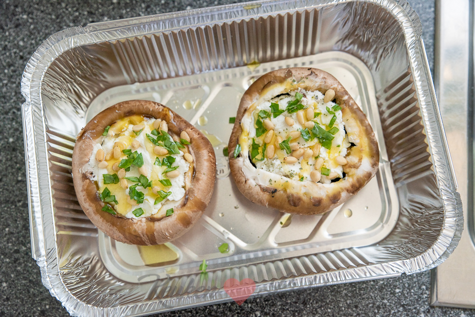 Gevulde portobello met geitenkaas Gevulde portobello met geitenkaas